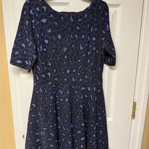 Kate Spade Blue and Black Animal Print Dress